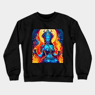 "Psychedelic Haunts: Unique and Colorful Halloween Horrors" Crewneck Sweatshirt